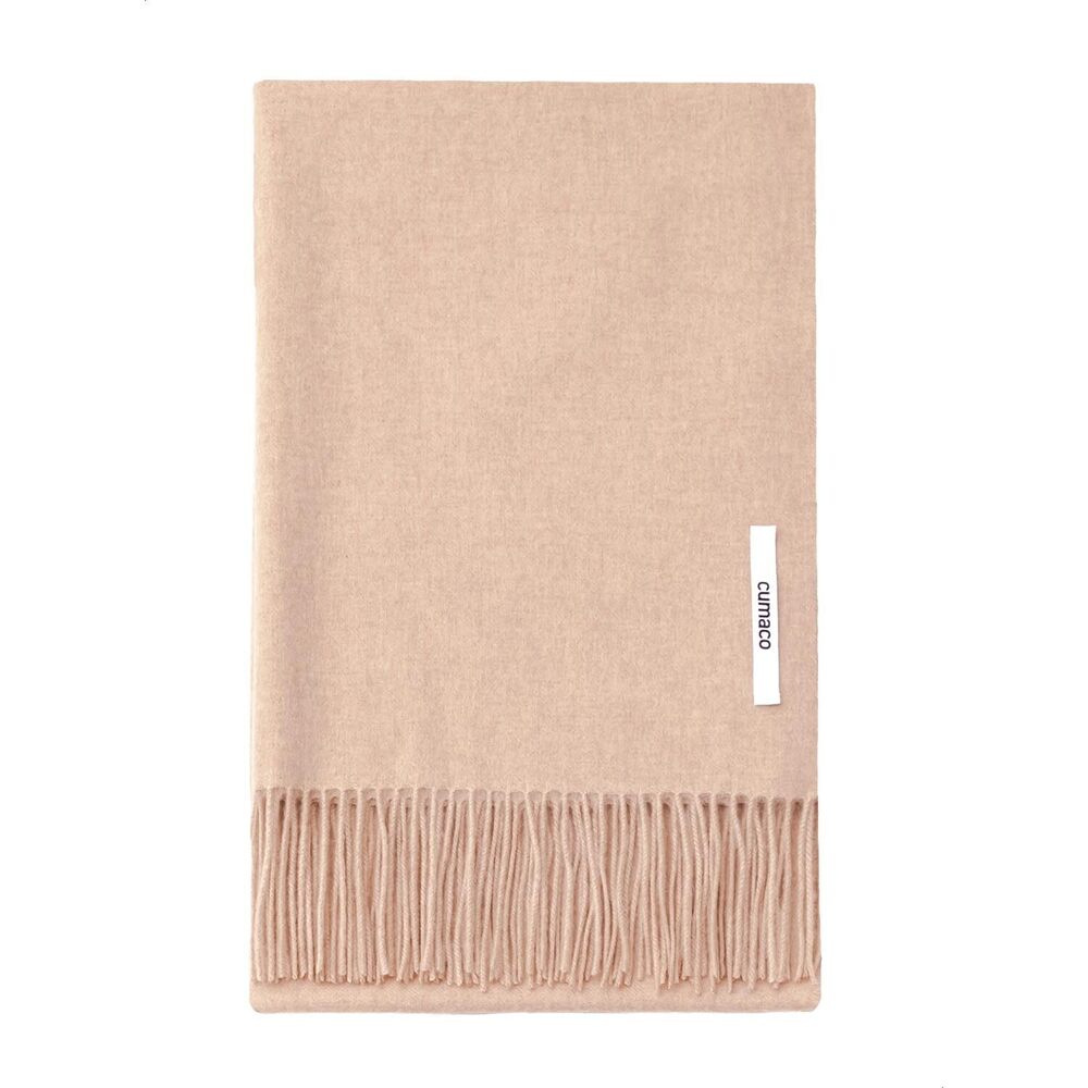 9445 21. Sand Beige Cashmere Stole Large Thick Ladies Plain Stylish